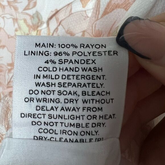 Rumer The Label x Revolve Pink/Cream Isola Floral Resortwear Mini Dress Medium - Picture 12 of 12